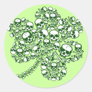 Adesivo Shamrock Skulls