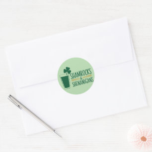 Adesivo Shamrocks & Shenanigans: Rua. Design do Dia de Pat