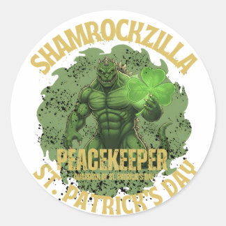 Adesivo Shamrockzilla Pacificador: St. Patrick’s Day Kaiju