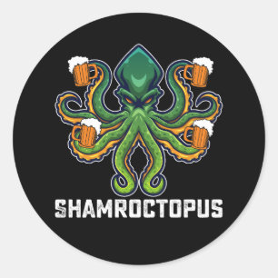 Adesivo Shamroctopus Octopus Lover Dia de São Patrício
