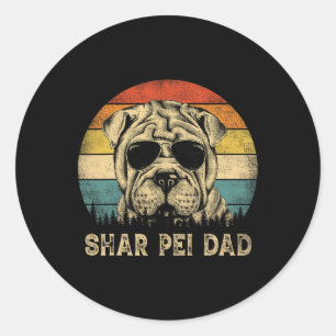 Adesivo Shar Pei Pai Cachorro Amplia Tea Dia de os pais