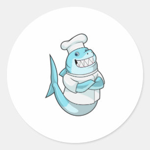 Adesivo Shark as Chef with Cooking apron