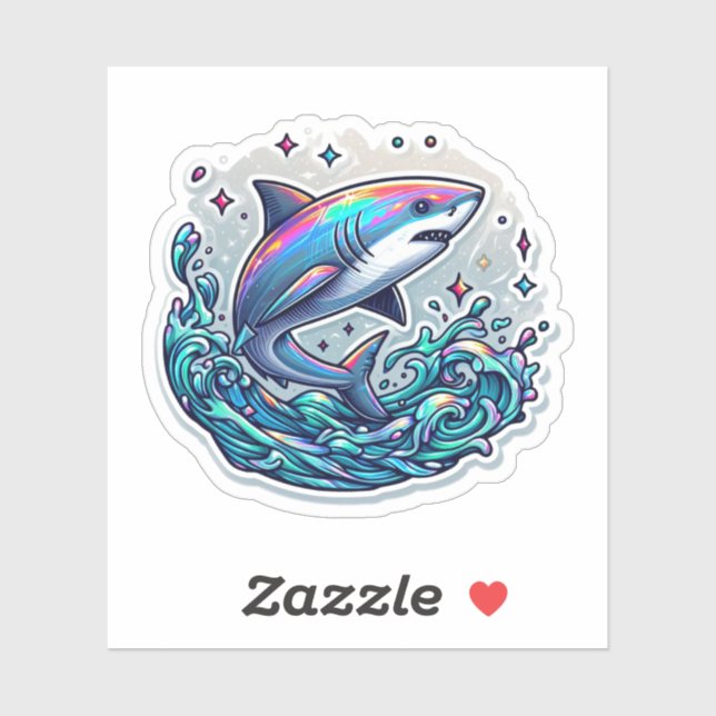 Adesivo Shark Drawing: Deep Water Sticker #10 (Folha)