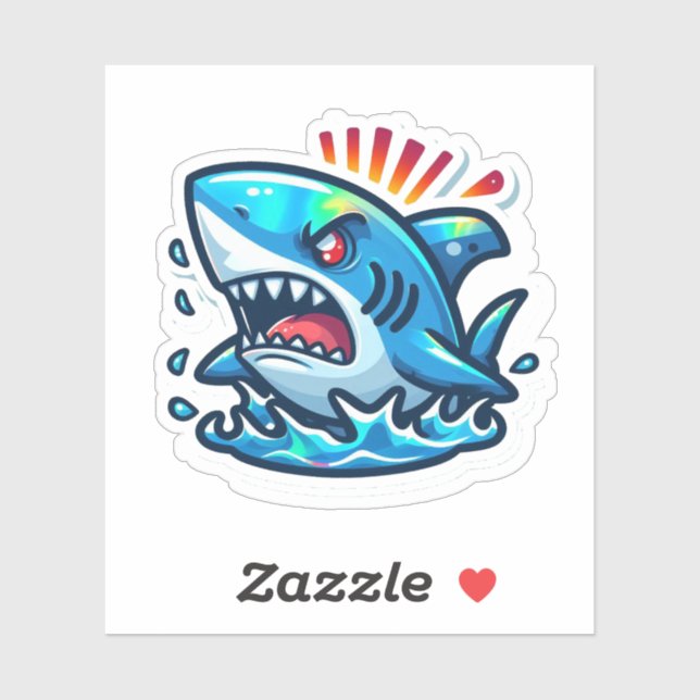 Adesivo Shark Drawing: Deep Water Stickers #15 (Folha)