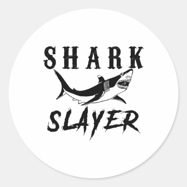 Adesivo Shark Slayer Shark Fishing And Salt Water Anglers  (Frente)