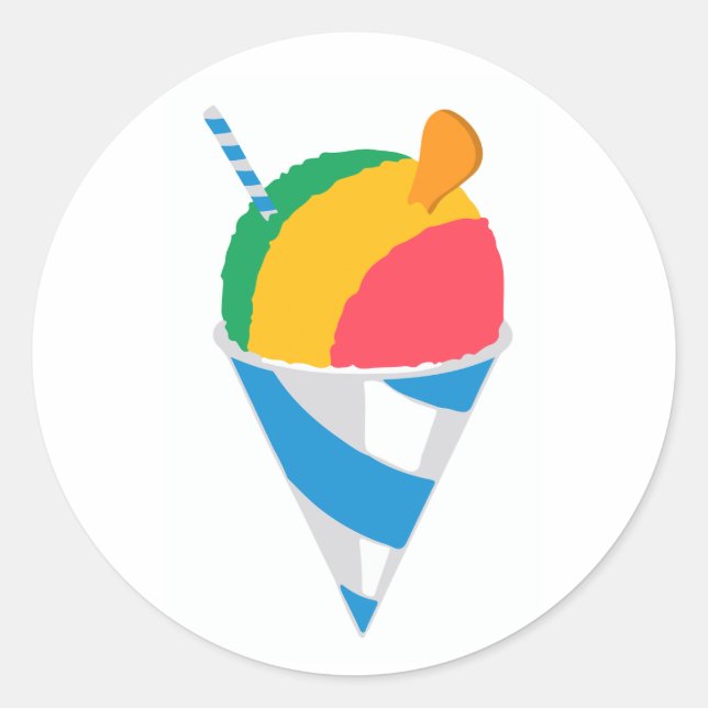 Adesivo Shave Ice Cone Rainbow (Frente)