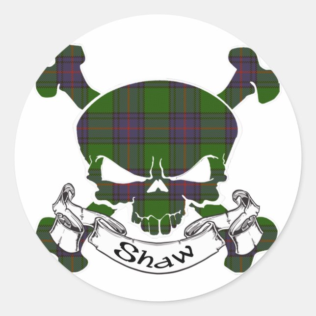 Adesivo Shaw Tartan Skull (Frente)