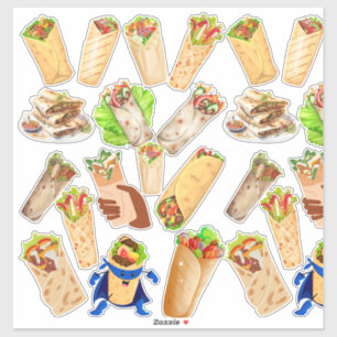 Adesivo Shawarma Collage