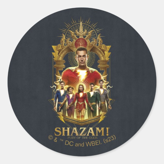 Adesivo SHAZAM! Fury of the Gods | Ornamentado SHAZAMily F (Frente)