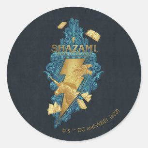 Adesivo SHAZAM! Fury of the Gods   Realm do logotipo de de