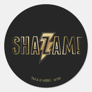 Adesivo SHAZAM! logotipo Dourado de