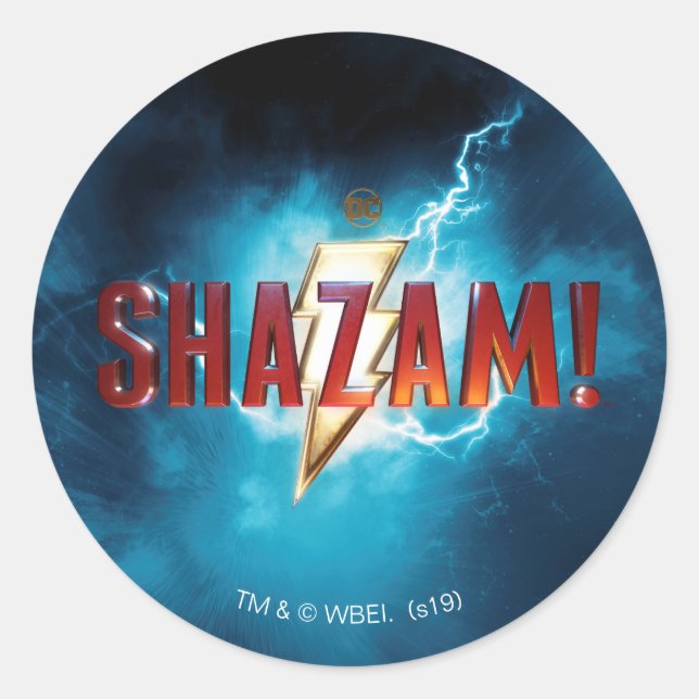 Adesivo SHAZAM! | Logotipo Teatral (Frente)