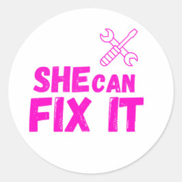 Adesivo She Can Fix It | Bold DIY Empowerment Sticker