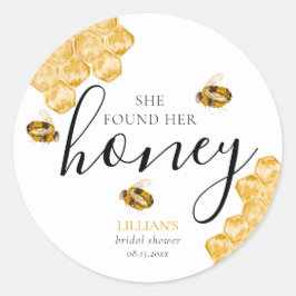 Adesivo She Found Her Honey Bee Bridal Shower Favor