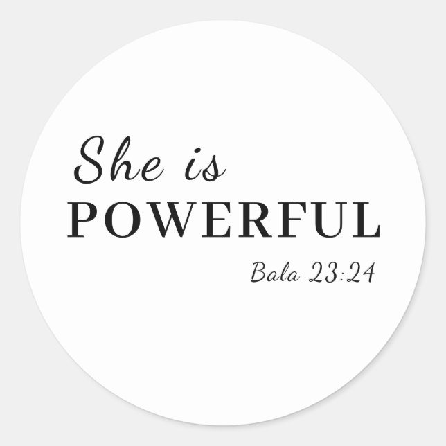Adesivo She is Strong Christian Faith Sticker (Frente)