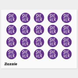 Adesivo SHE / SEU Pronouns Handlettering Conjunto de
