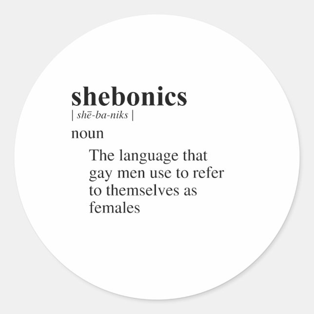 Adesivo SHEBONICS não é uma palavra reconhecida na língua  (Frente)