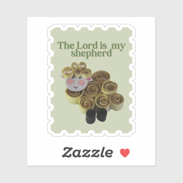 Adesivo Sheep stamp sticker christian (Folha)