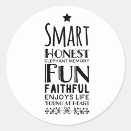 Adesivo Sheffey Acronym com uma estrela