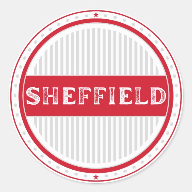 Adesivo Sheffield City Pride Emblem – English Identity (Frente)