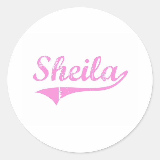 Adesivo Sheila Classic Style Name (Frente)