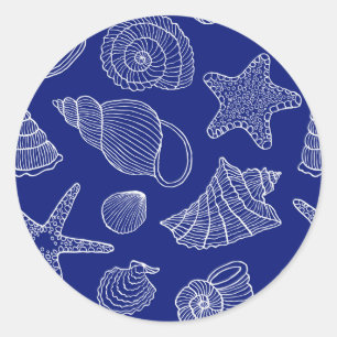 Adesivo Shell azul brilhante modela