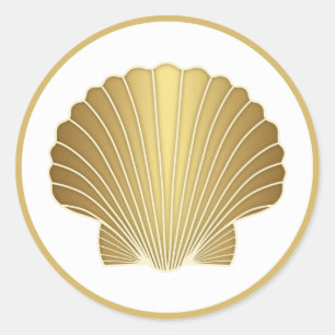 Adesivo Shell Elegante Dourado