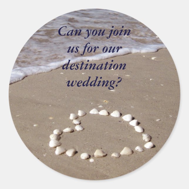 Adesivo Shell Heart na praia Sandy (Frente)