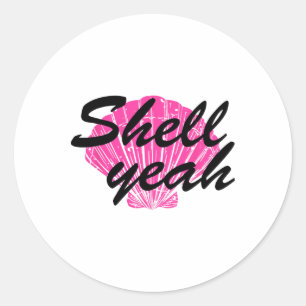 Adesivo Shell Rosa Sim T Camisa Sereia Engraçada Shel Sere