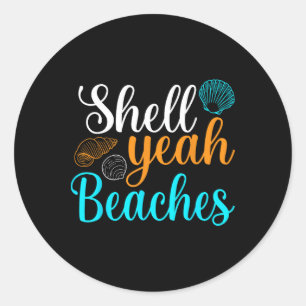 Adesivo Shell Sim Beaches Férias de Verão Cruzeiro Tropica