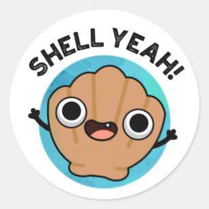 Adesivo Shell Sim Funny Seashell Pun
