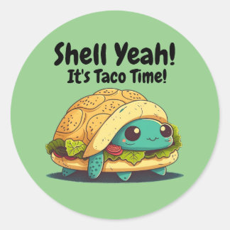 Adesivo Shell Sim! Hora do Taco! Taco Turtle