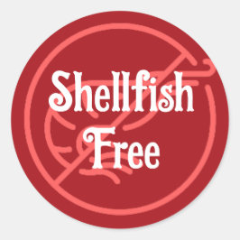 Adesivo Shellfish Alergia Shellfish Aviso Peixe Livre