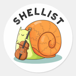 Adesivo Shellist Cute Snail Cello Pun