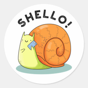 Adesivo Shello Funny Snail Celular Pun