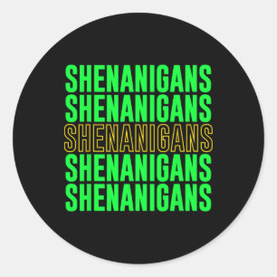 Adesivo Shenanigans Saint Patricks Dia 2024 Ruas. Dia dos