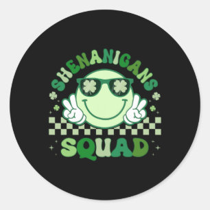 Adesivo Shenanigans Squad Dia de São Patrício Hippie Gree