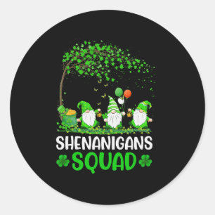 Adesivo Shenanigans Squad Gnome Shamrock Dia de São Patríc