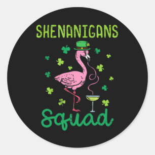 Adesivo Shenanigans Squad Irish Flamingo Dia de São Patríc