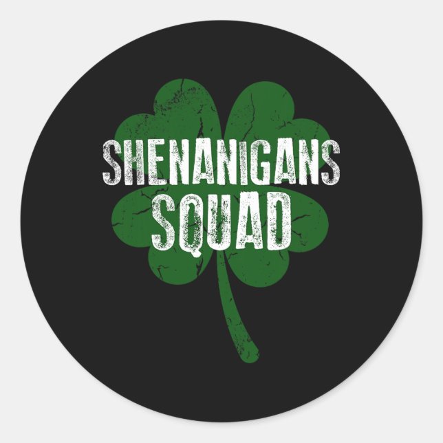 Adesivo Shenanigans Squad Saint Patricks Day (Frente)