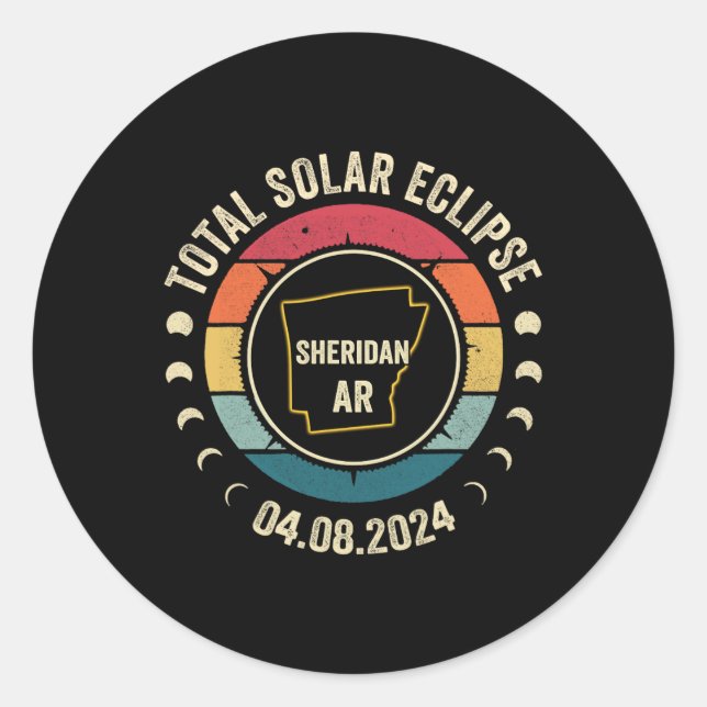 Adesivo Sheridan Total Solar Eclipse 2024 abril 04.08.24 (Frente)