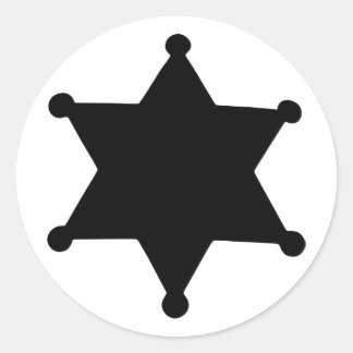 Adesivo Sheriff Star Outline Silhouette