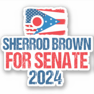Adesivo Sherrod Brown para Senado 2024 Eleição no Ohio Fla