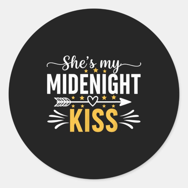 Adesivo She's My Midnight Kiss Happy New Year Nye Matching (Frente)