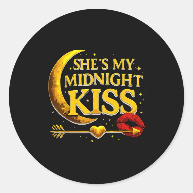 Adesivo She's My Midnight Kiss Valentine’s Day Meme Matchi (Frente)