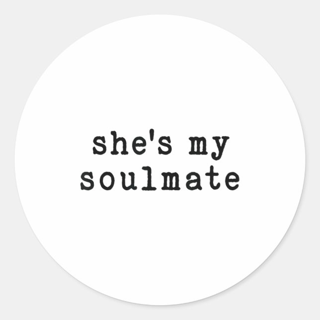 Adesivo She's My Soulmate I Don't Know Him Funny Matching  (Frente)