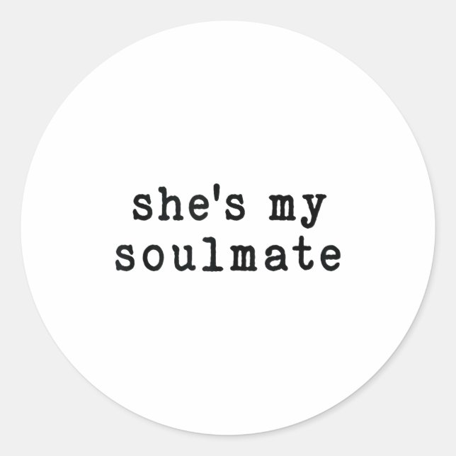 Adesivo She's My Soulmate I Don't Know Him Funny Matching  (Frente)
