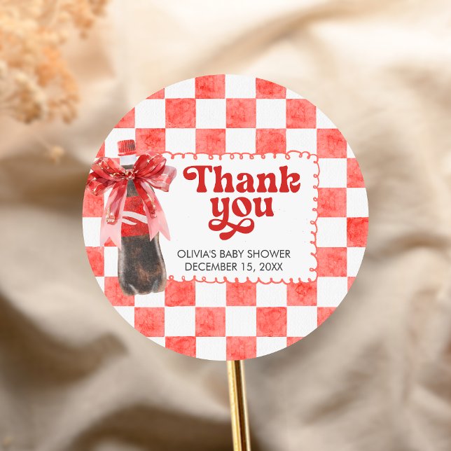 Adesivo She's Ready to Pop Baby Shower (She's Ready to Pop Cola Baby Shower Sticker)