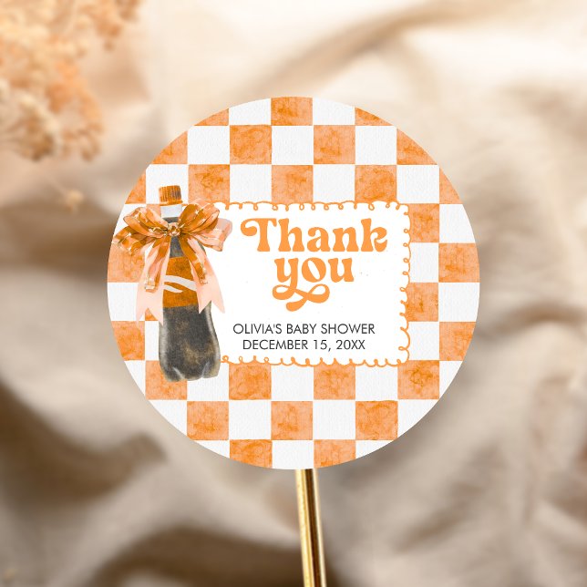 Adesivo She's Ready to Pop Baby Shower (Cola Baby Shower Sticker)