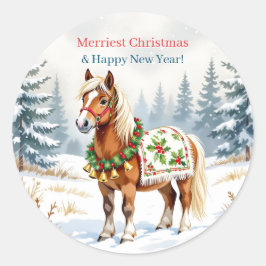 Adesivo Shetland Pony Christmas